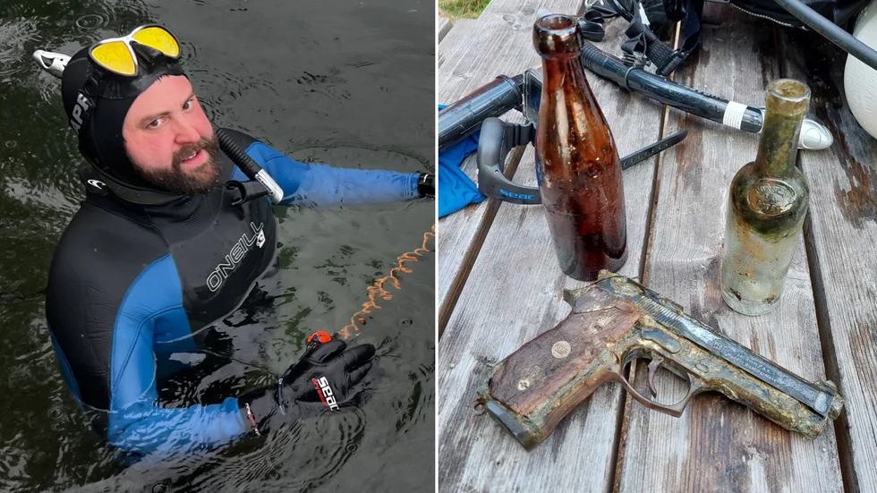Albin Kälvesten, Skräpdykaren från Motala hittade ett spektakulärt fynd i Medevi.