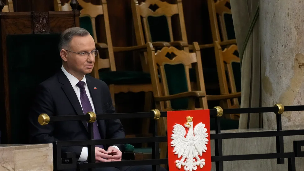 Polens president Andrzej Duda från partiet Lag och rättvisa.