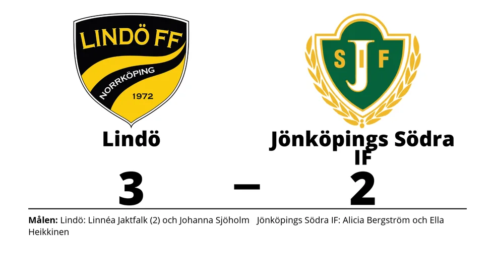 Lindö FF vann mot Jönköpings Södra IF