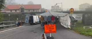 Central gata i Gamleby stängs av
