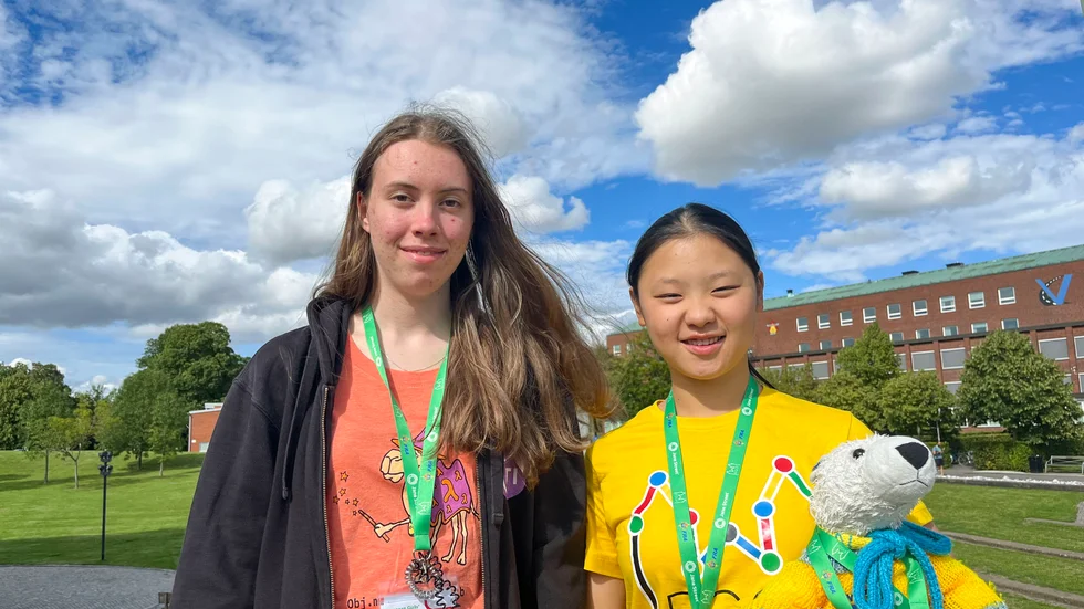 Ellinor Åhlander och Jiachen Mi vann silver respektive brons i programmerings-EM för gymnasietjejer.