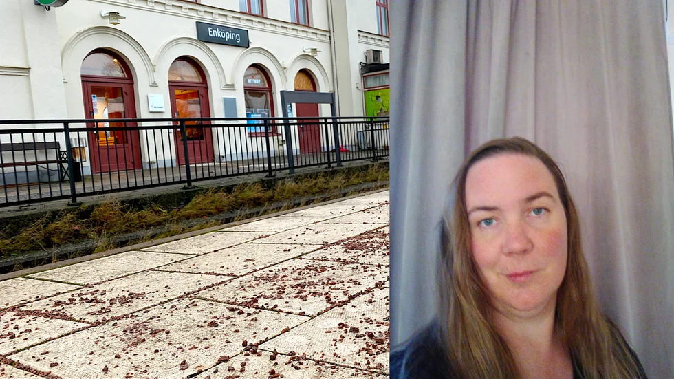 Irene Trybom, som inte har en smartphone med appar. Hon vill kunna köpa tågbiljett ändå.