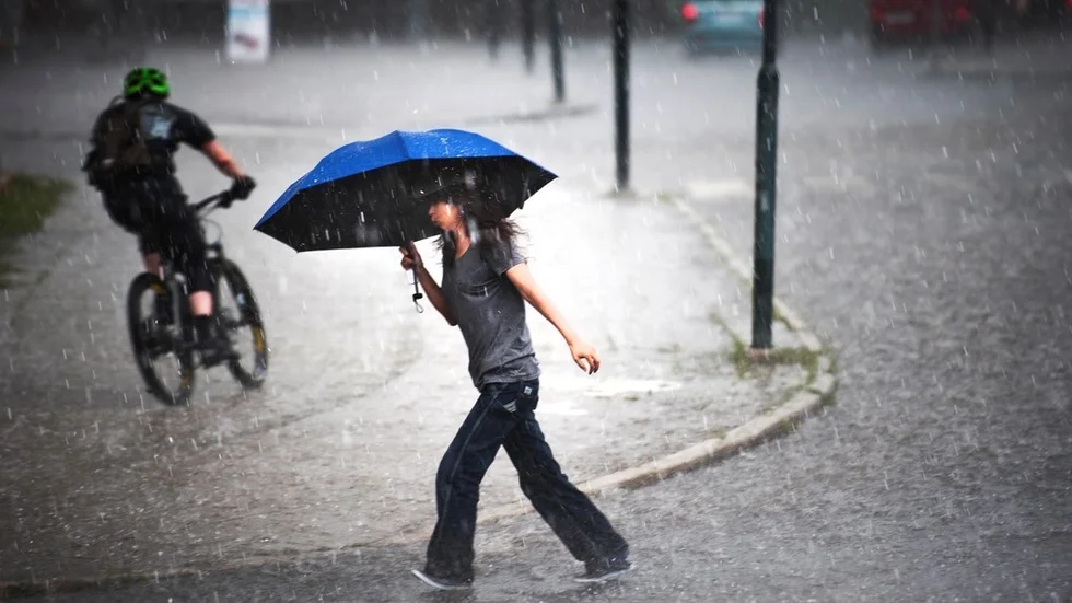 Kiruna oväder, storm, regn, väderkaos, åska, blixt, åskoväder