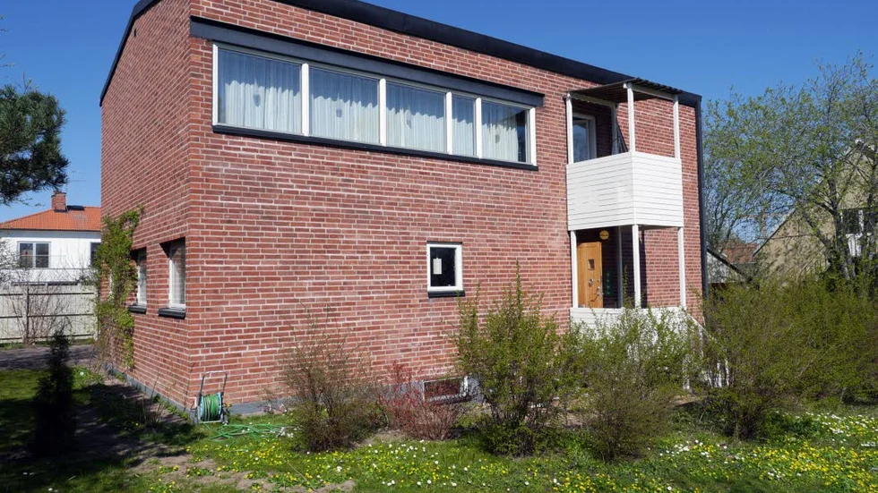 Villa Göth i Kåbo, Uppsala. Ett kulturminnesmärkt hus som är det yngsta kulturarvet som finns med på listan.