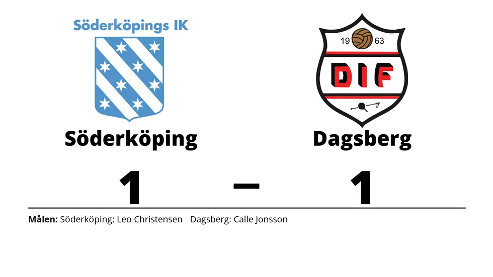 Söderköpings IK spelade lika mot Dagsbergs IF