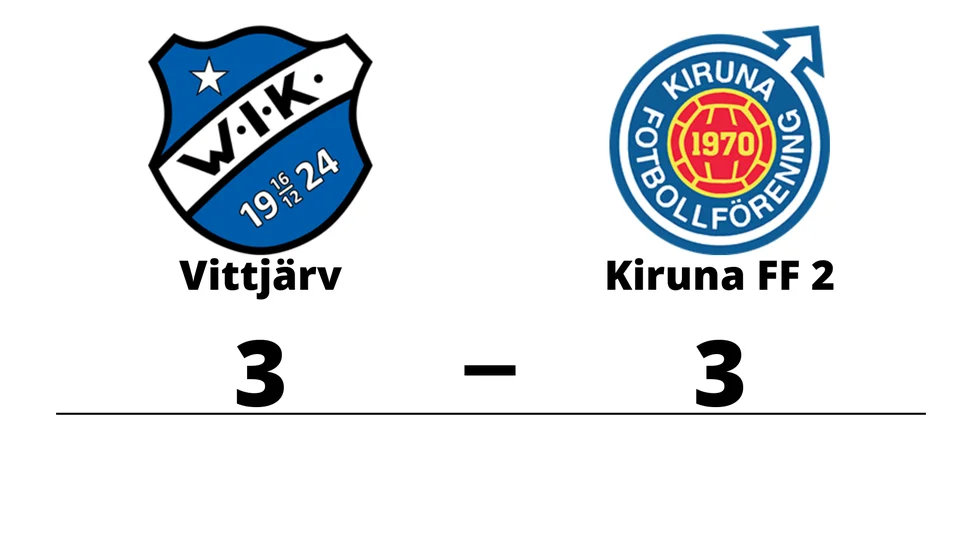 Vittjärvs IK/Hedens IF 2 spelade lika mot Kiruna FF 2