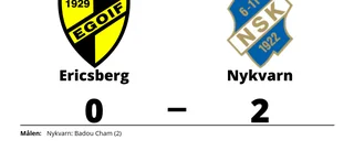 Badou Cham tvåmålsskytt när Nykvarn vann