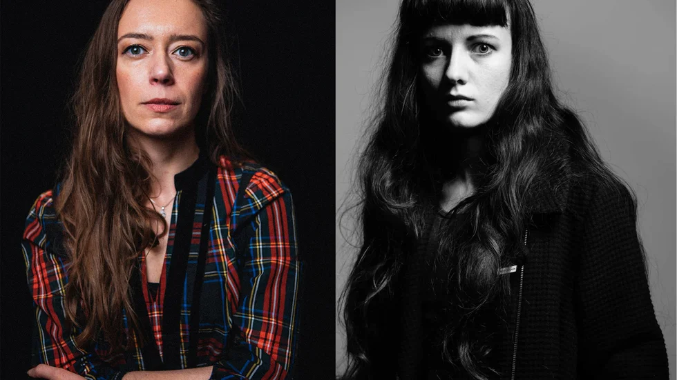 De ukrainska poeterna Julia Musakovska och Daryna Gladun. Pressbild.