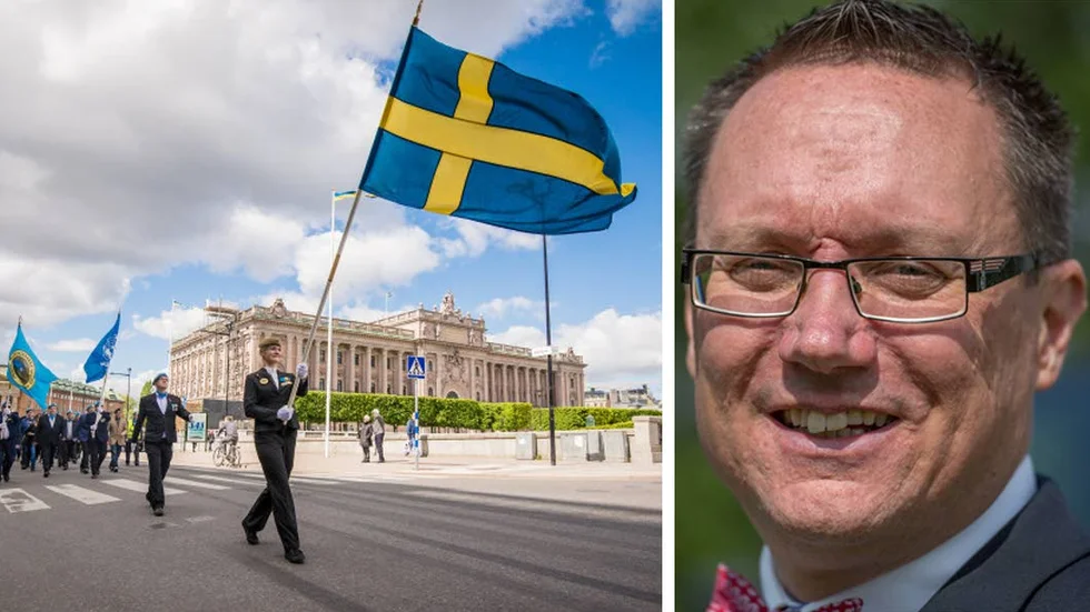 Marsch. Per Lennartsson har varit med veteranmarschen från start.