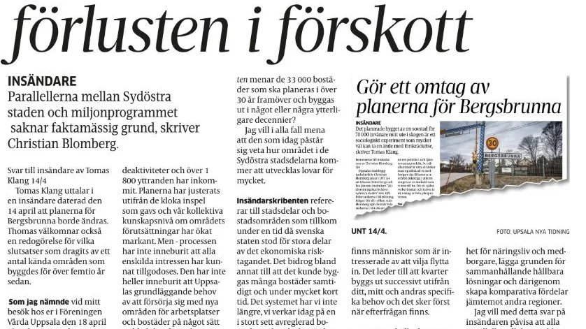 Från UNT den 28 april.
