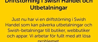 Problem med Swish – betaltjänsten har drabbats av it-störningar