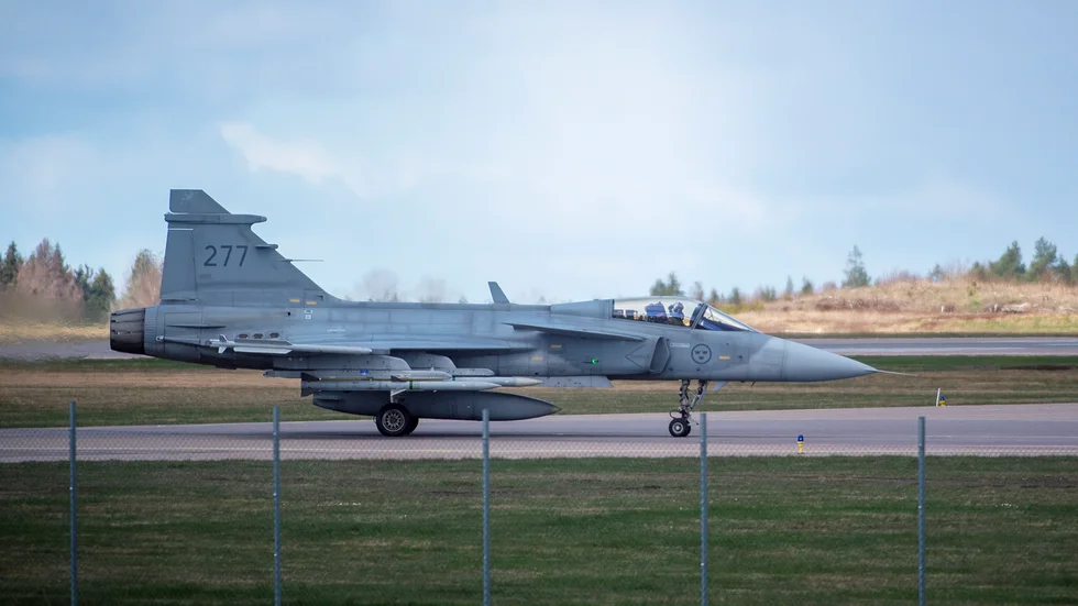 Just nu bedriver F17 flygövningsverksamhet på Visby flygbas.