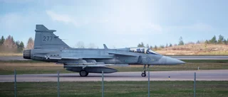 Stridsflygplan från fastlandet håller övning på Gotland 