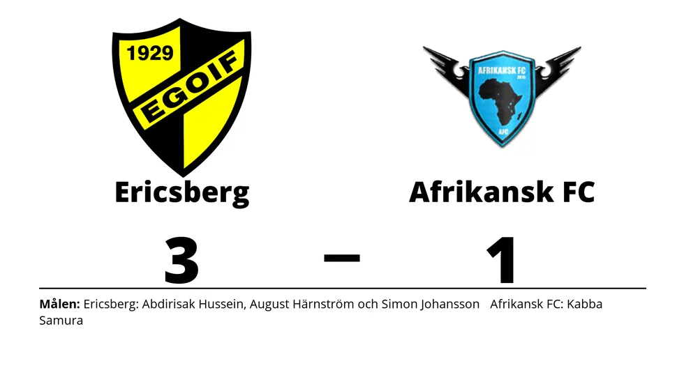 Ericsbergs GoIF vann mot Afrikansk FC