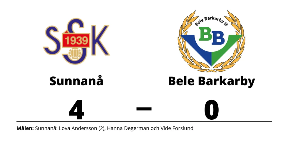 Sunnanå SK vann mot Bele Barkarby FF