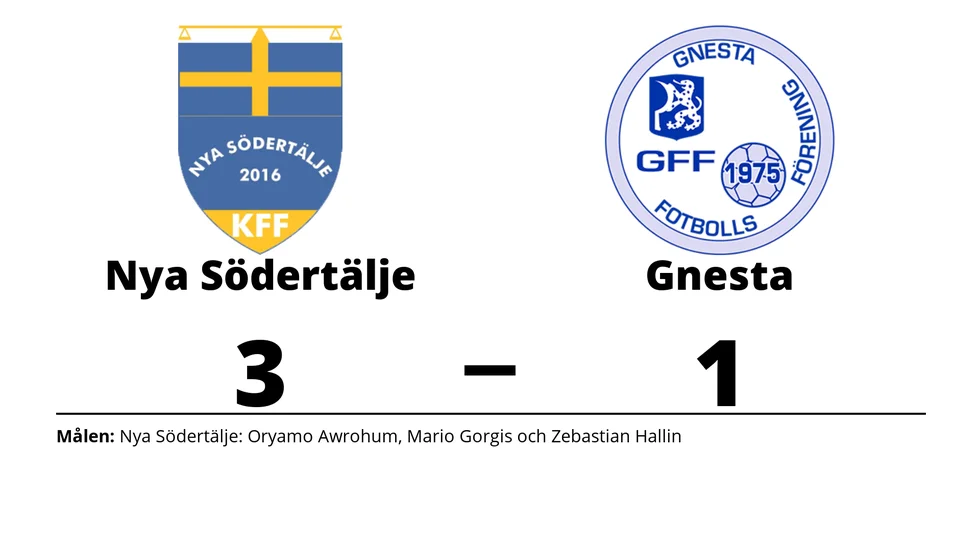 Nya Södertälje KFF vann mot Gnesta FF Herr