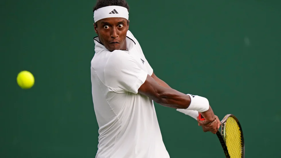 Mikael Ymer i Wimbledon.