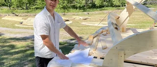 Vill du bo i en svamp? • Spektakulärt vindskydd växer fram