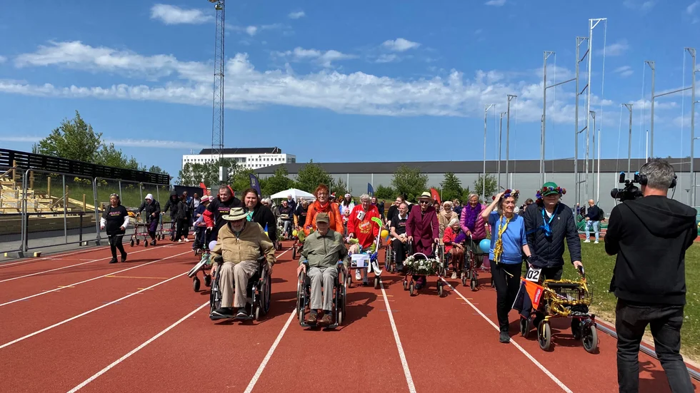 Under fredagen hölls Uppsalas första rullatorsrace i Gränby.