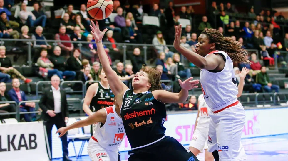 Michaela Houser stod för 30 poäng i vinsten mot Visby.
