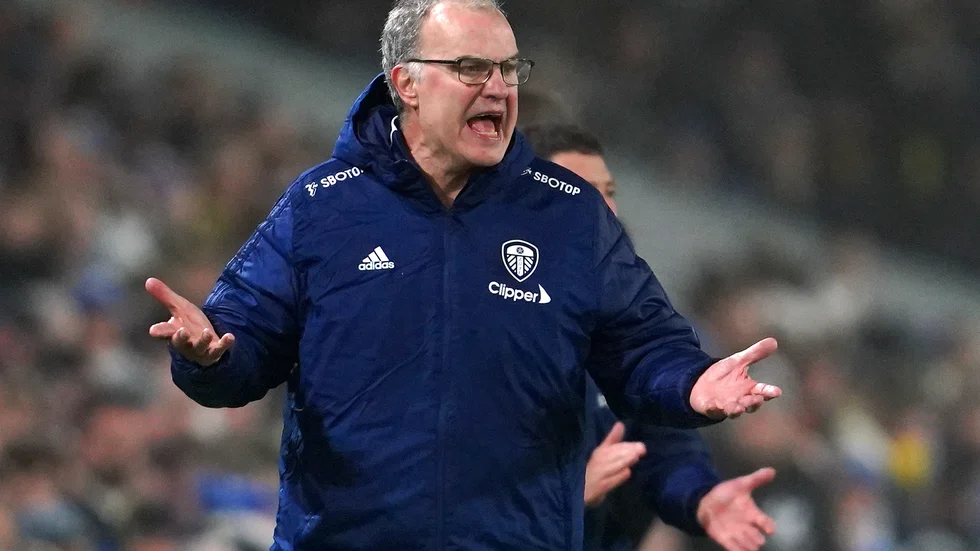 Argentinaren Marcelo Bielsa, här under tiden som tränare för Leeds, är klar som ny förbundskapten för Uruguays herrlandslag. Arkivbild.