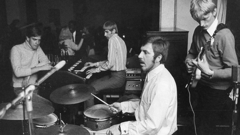 Hansson och Karlsson uppträder i Stockholm 1967. Bo Hansson, vid orgeln, skulle senare bli en av artisterna som starkast förknippades med skivbolaget Silence Records. Arkivbild.