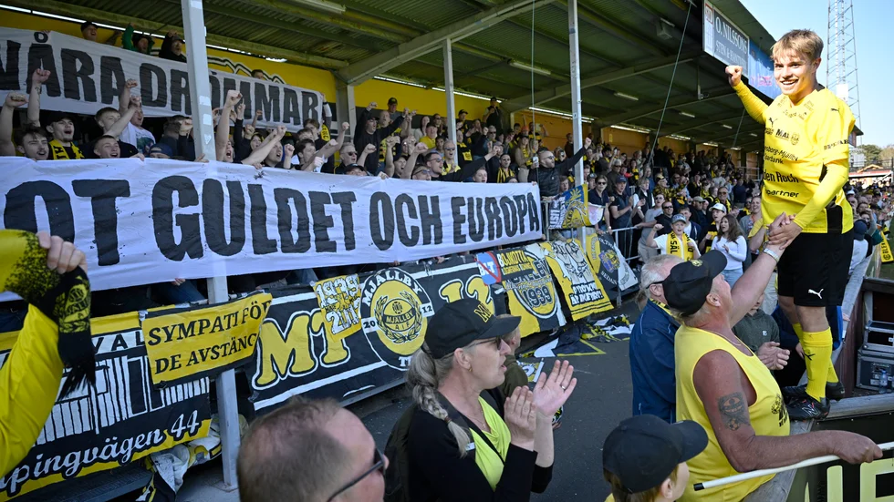 Mjällbys hemmaarena Strandvallen är ännu inte godkänd för Europaspel. Arkivbild.