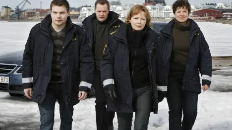 Ingemar Raukola i rollen som polismannen "Stefan Remu" i tv-serien Höök, som spelades in i Luleå.                Foto: Johan Paulin