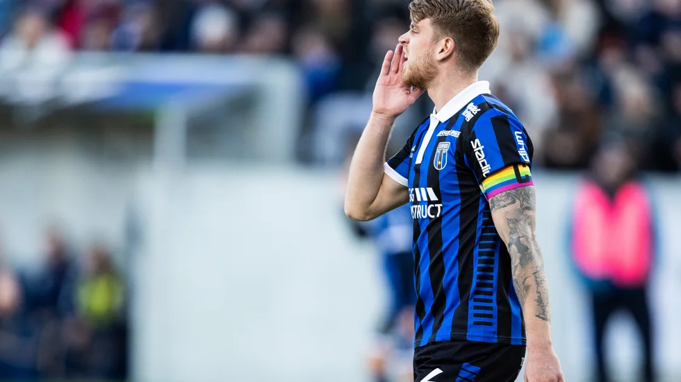 Marcus Mathisen under matchen mot Djurgården. 