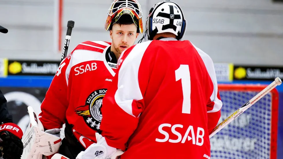 Vilade. Målvaktsstjärnan Joel Lassinantti tränade inte på is i går.