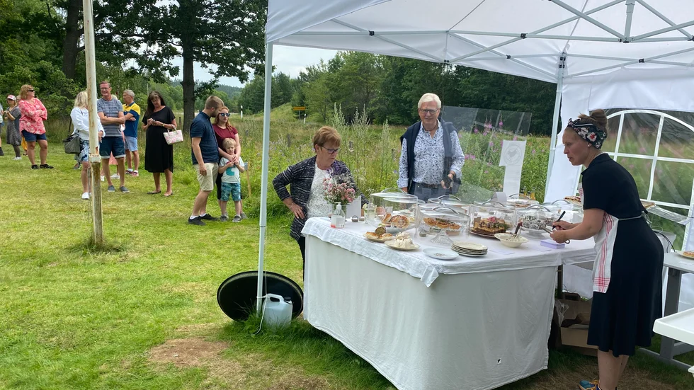 Martina Wastring är en av tre systrar på kaféet i Vrånganäs Ekbacken som haft en strid ström av besökare i sommar.