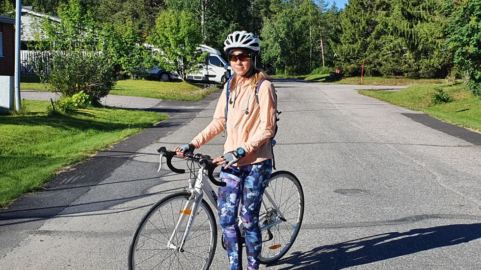 Line Palopää, 13 år, har cyklat till Jäckvik tidigare i sommar, och under måndagen gick hon vidare med en ny utmaning i Arvidsjaur. Starten gick vid hemmet på Samestigen i Arjeplog.  