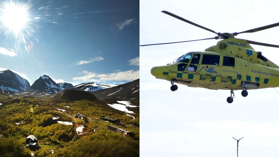 Det är i Kirunafjällen mannen befunnit sig när han blivit sjuk. 