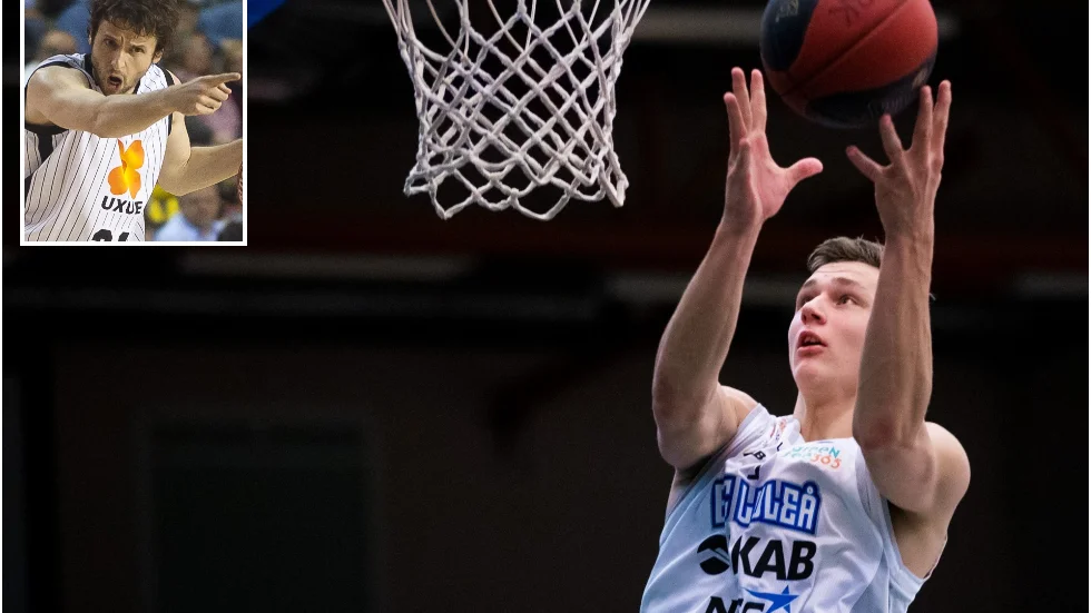 Pelle Larsson har blivit landslagsman och tränas just nu av förre NBA-guarden Raul Lopez.