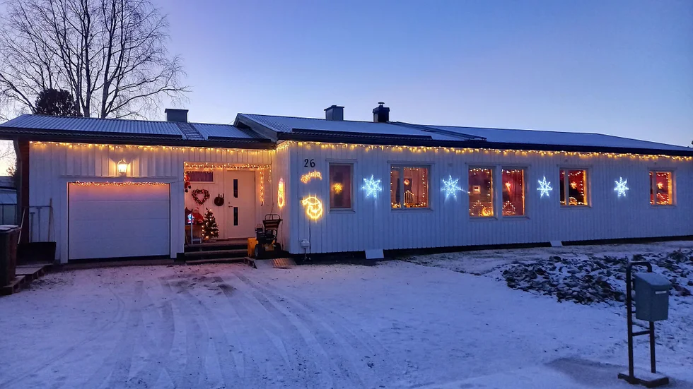 Så här ser fjolårets julhem ut i år.