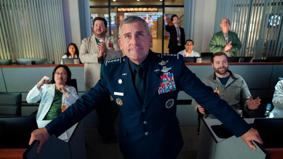 Steve Carell i "Space force". Arkivbild.