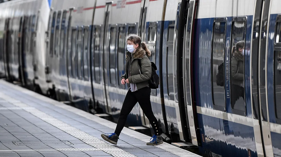 Ett tåg på stationen i Münster i Tyskland. Arkivfoto.