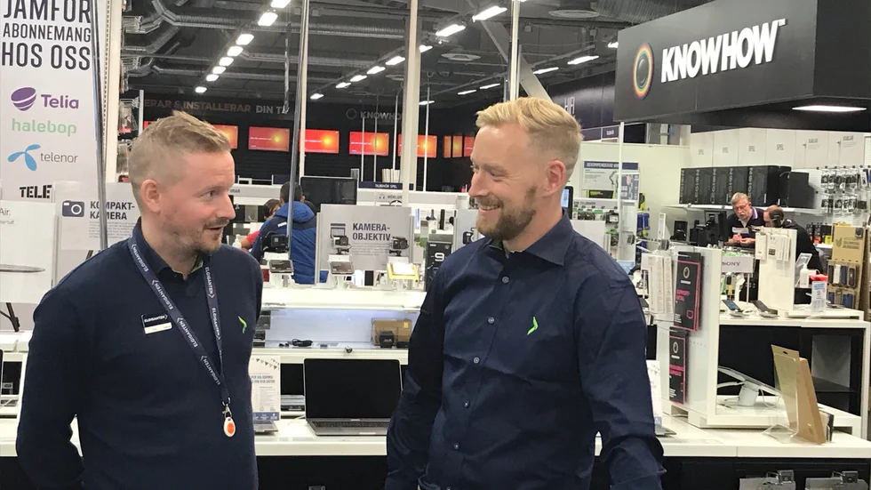 För Elgiganten i Nyköping har e-handeln varit en framgångsfaktor för butiken. Kunderna använder nätet som en första ingång innan de kommer till butiken, berättar Tim Thorsell och David Golander.
