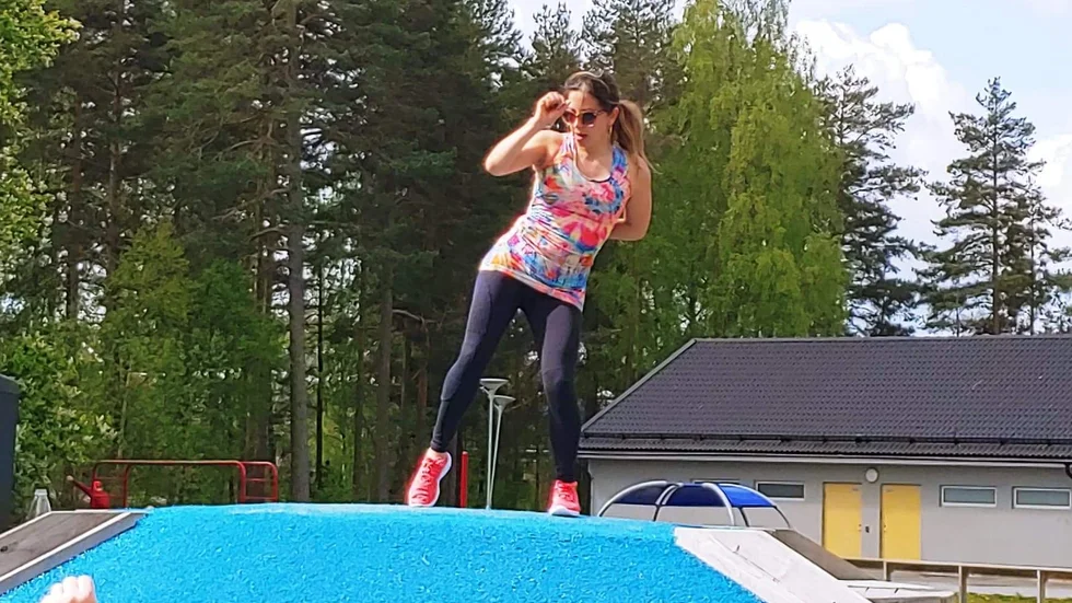 "Alla var hemma och var rädda. Ingen vågade gå till gymmet. Då tänkte jag att jag måste göra något åt det", säger Sole Consuelo Padilla.
