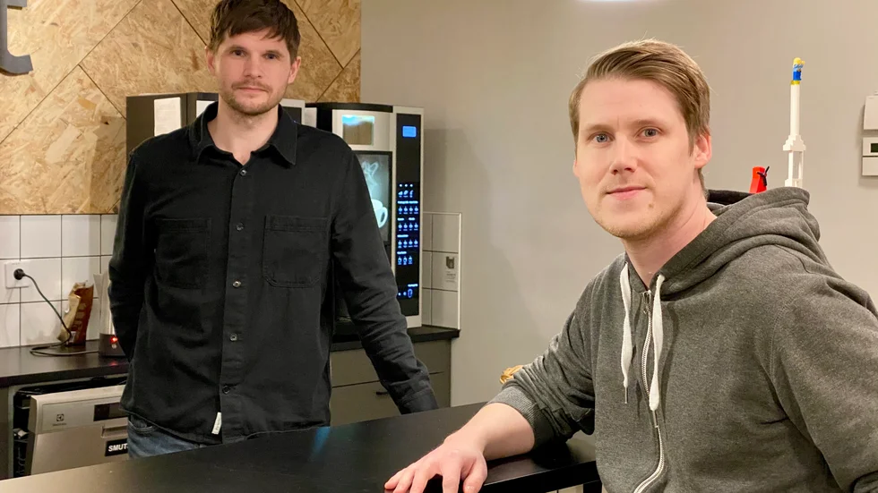 Jens Lundqvist och Samuel Holmström på Lundqvist trävaru som är med och startar utbildningen.