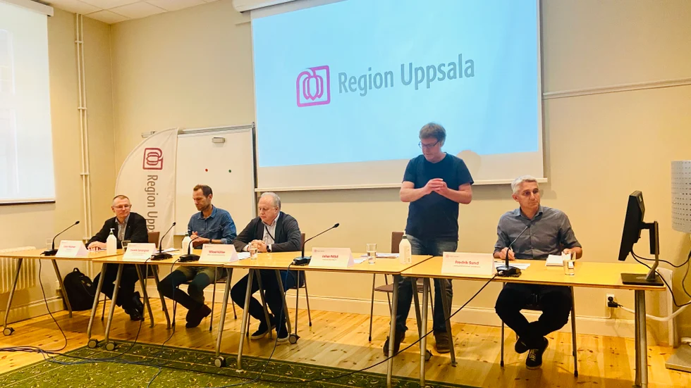 Region Uppsala höll på onsdagen en presskonferens med anledning av den kraftiga ökningen av antalet covid-fall.