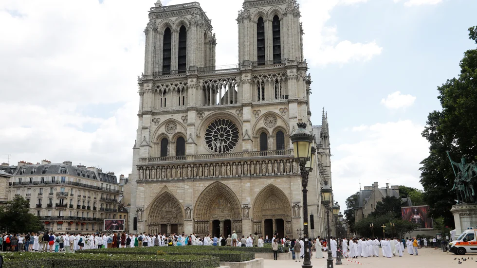 Attacken inträffade utanför katedralen Notre-Dame i Paris. Arkivbild.