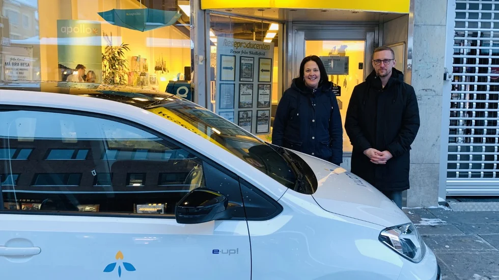Cecilia Ärlebo och David Persson samarbetar nu kring covid-19 tester och utfärdande av resebevis på att man är testad.