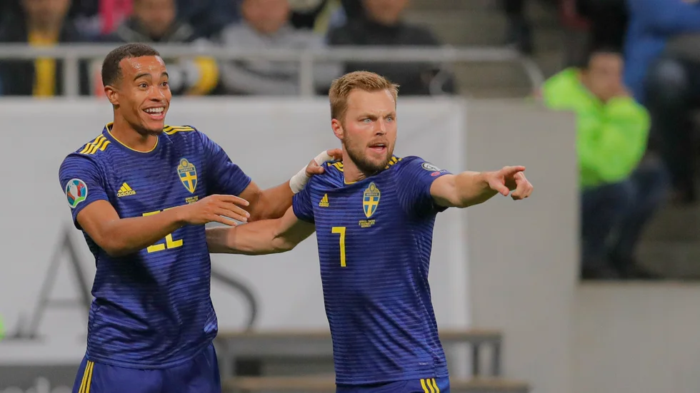 Robin Quaison och Sebastian Larsson, två startspelare mot Frankrike