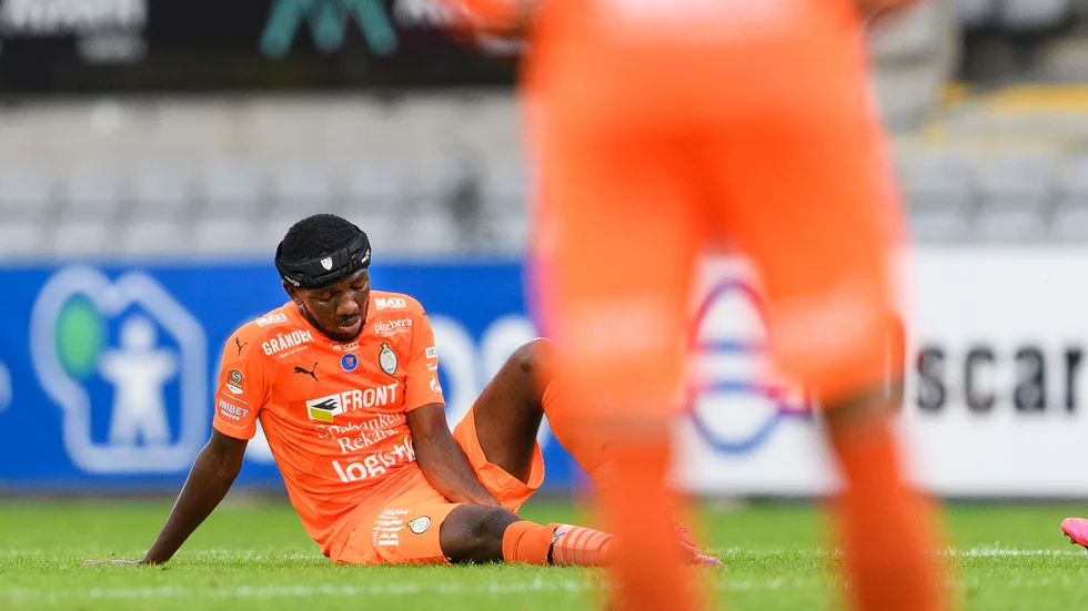 Chidi Omeje och hans AFC Eskilstuna förlorade under lördagen stort mot Jönköpings Södra.