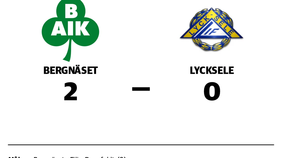 Bergnäsets AIK vann mot Lycksele IF