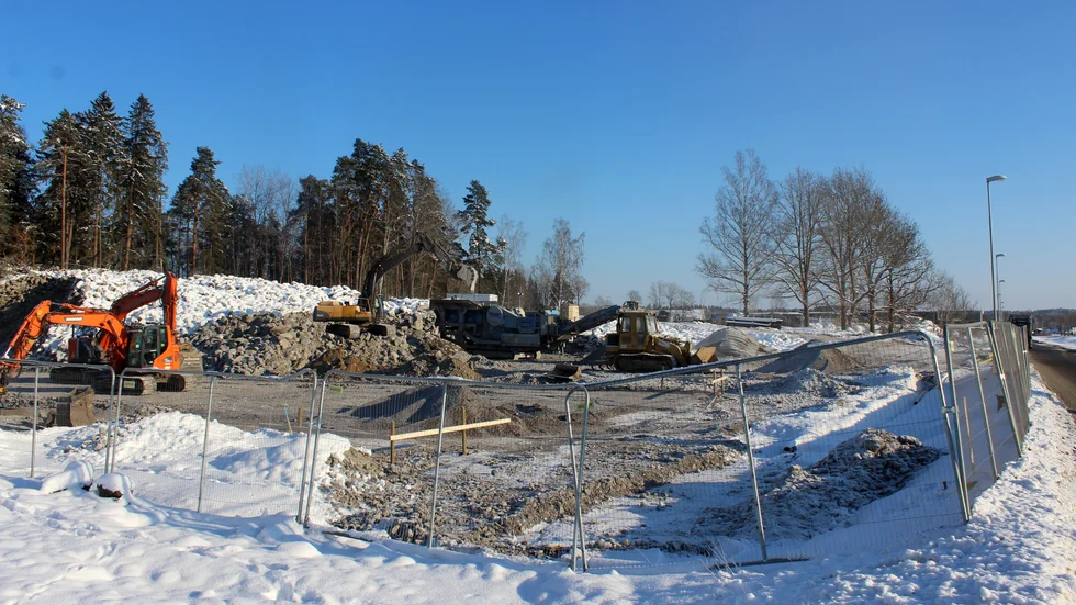 Ett nytt Byggmaxvaruhus tar form på Norralundsvägen.
