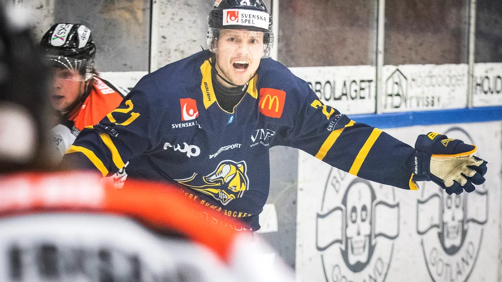 Ville Heikkinen var en av tre blåvita matchvinnare för Visby Roma.