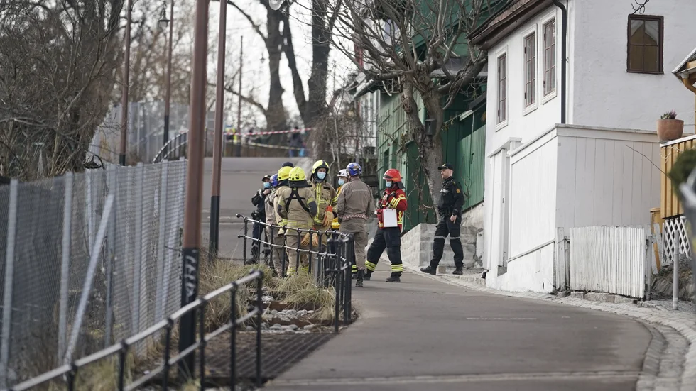 Flera bostäder evakueras efter ett jordskred i centrala Oslo.