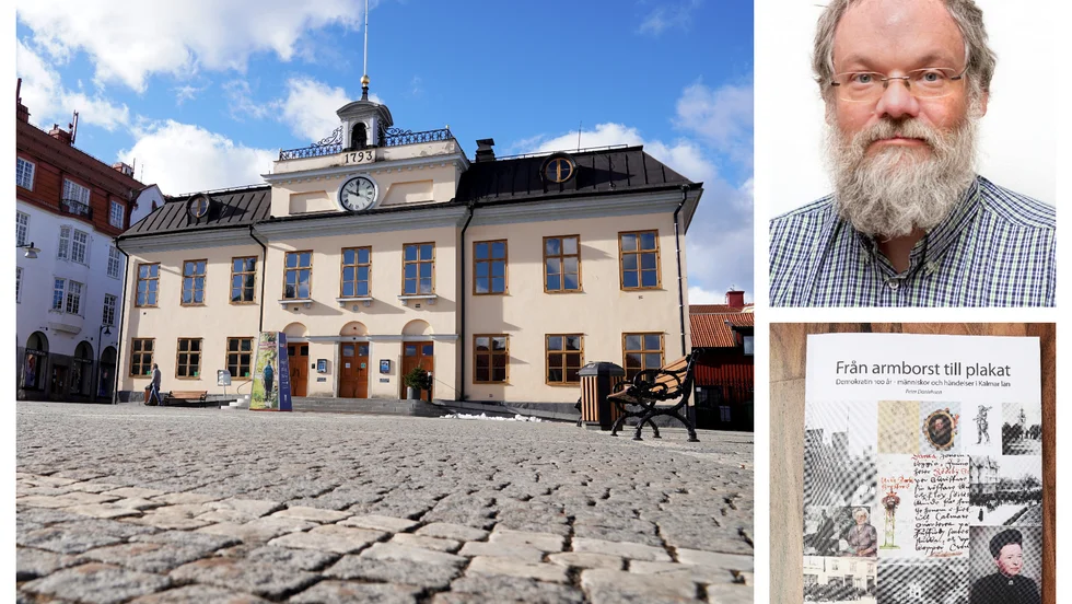 Stora Torget i Västervik är skådeplats för en av de mest dramatiska händelserna i Peter Danielssons bok "Från armborst till plakat."